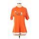 Adidas Active T-Shirt: Orange Graphic Activewear - Women's Size Medium