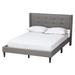 Casol Mid-Century Modern & Transitional Fabric Upholstered Platform Bed