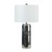 28" Ceramic Cylinder Table Lamp w/ Decorator Shade