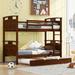 Twin-Over-Twin/Full-Over-Full Bunk Bed with Twin size Trundle , Separable Bunk Bed for Bedroom