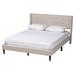 Casol Mid-Century Modern & Transitional Fabric Upholstered Platform Bed