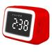 Dengmore Warm Small Night Light Unique Design Mini Mirror Clock Dual Alarm Clock Night Light Card FM Bluetooth Speaker