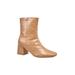 Women's Bina Bootie by French Connection in Tan Croco (Size 7 1/2 M)