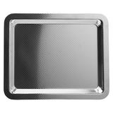DEGRENNE Paris Newport Cubique Rectangular Tray 32,5X26,5 Cm Without Handles Stainless Steel in Gray | 0.5 H x 10.43 W x 12.8 D in | Wayfair 211888