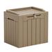 Devoko 32 Gallon Water Resistant Lockable Deck Box w/ Seat Resin in Brown | 20.87 H x 22.04 W x 16.34 D in | Wayfair Fair00630