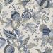 Galerie Wallcoverings Cottage Chic Cottage Chic Botantical Floral Leaves EcoDeco Material 33' L x 21" W Wallpaper Roll Paper in Blue | Wayfair