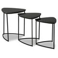 Signature Design by Ashley Olinmere Accent Table, Set Of 3, Metal in Black/Gray | 22 H x 19 W x 19 D in | Wayfair A4000539