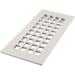 Reggio Register Square Aluminum Floor Grille without Mounting Holes Aluminum in Gray | 0.5 H x 4 W in | Wayfair G614-AWNH