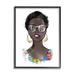 Stupell Industries Chic Bold Fashion Girl Giclee Art By Alison Petrie Wood in Black/Brown/Gray | 14 H x 11 W x 1.5 D in | Wayfair ar-437_fr_11x14