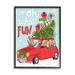 The Holiday Aisle® Oh What Fun Holiday Car by Arrolynn Weiderhold - Graphic Art on Wood in Blue/Brown/Green | 30 H x 24 W x 1.5 D in | Wayfair