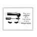 Stupell Industries Coffee & Lashes Mascara Phrase Giclee Art By Alison Petrie Canvas in Black/White | 11 H x 14 W x 1.5 D in | Wayfair