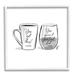 Stupell Industries Funny Coffee & Wine Phrase Giclee Art By Alison Petrie Wood in Black/Brown/Gray | 24 H x 24 W x 1.5 D in | Wayfair