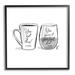 Stupell Industries Funny Coffee & Wine Phrase Giclee Art By Alison Petrie Wood in Black/Brown/Gray | 12 H x 12 W x 1.5 D in | Wayfair