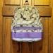 Coach Bags | Coach Signature Stripe Backpack F77171 Khaki, Brown & Purple Full Size | Color: Purple/Tan | Size: Os