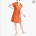 J. Crew Dresses | J. Crew Button Down Belted Shirt Dress Size S | Color: Orange | Size: S