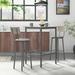 Trent Austin Design® Bianca 2 - Person Counter Height Dining Set Wood/Upholstered/Metal in Gray | 35.4 H x 23.62 W x 23.62 D in | Wayfair