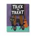 Stupell Industries Trick Or Treat Cat & Witch Canvas Wall Art By Linda Birtel Canvas in Gray/Indigo/Orange | 30 H x 24 W x 1.5 D in | Wayfair