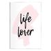 Stupell Industries Life Lover Casual Phrase Wall Plaque Art By Martina Pavlova in Pink | 19 H x 13 W x 0.5 D in | Wayfair ar-917_wd_13x19
