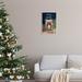 The Holiday Aisle® Cozy Christmas Fireplace Mantle by Katie Doucette - Unframed Graphic Art on MDF in Black/Green | 19 H x 13 W x 0.5 D in | Wayfair
