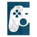 Stupell Industries Distressed Game Controller Shape Wall Plaque Art By Kim Allen in Blue | 15 H x 10 W x 0.5 D in | Wayfair ar-744_wd_10x15