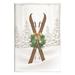 The Holiday Aisle® Winter Skis Holiday Wreath by Jennifer Pugh - Unframed Graphic Art on MDF in Brown/Green | 15 H x 10 W x 0.5 D in | Wayfair