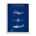 Stupell Industries Airplane Diagram Blueprint Chart Framed Giclee Art By Karl Hronek Wood in Blue/Brown | 14 H x 11 W x 1.5 D in | Wayfair