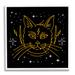Trinx Starry Cat Lightning Bolt by Lil' Rue - Graphic Art on Canvas in Black | 17 H x 17 W x 1.5 D in | Wayfair A0D44397D4244988BBF90EB39E4E2483