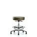 Inbox Zero Vinyl Stool Without Back Chrome - High Bench Height w/ Chrome Foot Ring & Stationary Glides In Storm Supernova Vinyl Fabric | Wayfair