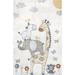 White 60 x 36 x 0.08 in Area Rug - Zoomie Kids Cass Safari Kids Machine Washable Area Rug Polyester | 60 H x 36 W x 0.08 D in | Wayfair