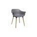 Corrigan Studio® Modern Dinning Chair w/ Beechwood Legs Plastic/Acrylic in Gray | 29.7 H x 22 W x 24.8 D in | Wayfair