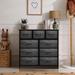 Sorbus Dresser w/ 9 Faux Wood Drawers - Storage Unit Organizer Chest For Clothes - Steel Frame, Wood Top | 39.5 H x 39.5 W x 11.75 D in | Wayfair