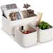 Sorbus Bamboo Storage Baskets - Set Of 3 - Organizer Bins For Closet, Open Shelves | 9 H x 5.5 W x 9 D in | Wayfair BS3-WH