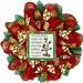 The Holiday Aisle® Christmas Wreath It's Not What's Under The Tree That Matters 24 inch diameter Indoor/Outdoor Handmade Deco Mesh Burlap/Deco Mesh | Wayfair