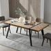 17 Stories 70.9" Wood Dining Table in Walnut Wood/Metal in Black/Brown/Gray | 30.3 H x 70.9 W x 31.9 D in | Wayfair