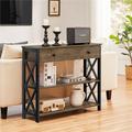 Trent Austin Design® Papineau 40" W Console Table w/ USB Ports & Outlets Wood in Brown | 32 H x 40 W x 12 D in | Wayfair