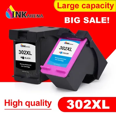 INKFlaNA-Cartouche d'encre 302 pour imprimante HP Deskjet pour les modèles 302 2130 2135 1110