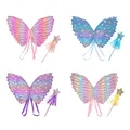 Accessoires de Cosplay pour femmes et filles 2 pièces/ensemble ailes de papillon étoile baguette