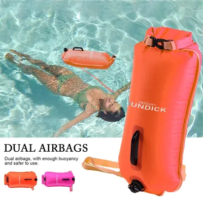 Sac à eau flottant de remorquage pour nageurs bouée de natation sac sec double ceinture