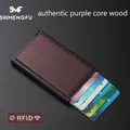 Porte-cartes de crédit en fibre de carbone pour hommes blocage Rfid porte-cartes en métal mince