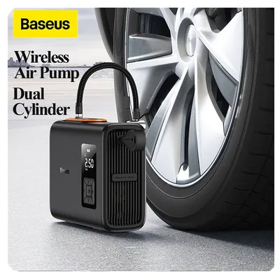 Baseus – pompe à Air électrique sans fil double cylindre gonfleur de pneus pour voiture moto
