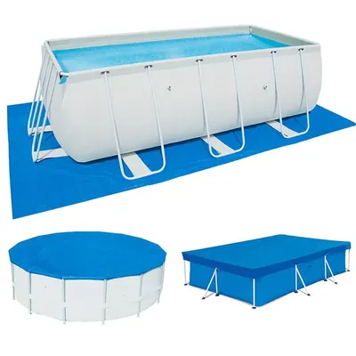 Couverture de piscine rectangulaire tapis de sol en tissu anti-poussière pour l'extérieur pour