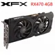 XFX-Carte vidéo AMD RX 470 4 Go 256 bits GDDR5 série 400 VGA Jas470 DisplayPort 570 580