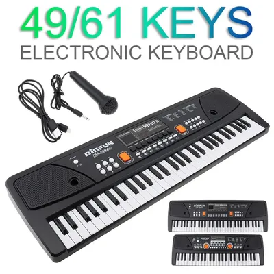 Clavier électronique avec Microphone 37 / 49/54/61 touches pour Piano clavier numérique cadeau