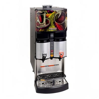 Bunn LCA-2 Ambient Liquid Coffee Dispenser w/ (2) Dispense Heads, Up To 45:1 Ratio, 120v, Scholle 1910LX Connector, Black