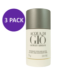 Giorgio Armani Acqua Di Gio Deodorant for Men 2.6 Ounce (PACK 3)