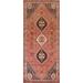 Vegetable Dye Abadeh Persian Vintage Runner Rug Handmade Wool Carpet - 3'10" x 10'0"