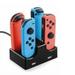 4-in-1 Controller Charging Dock Station for Nintendo Switch Joy-Con Game Controller with LED Indicator USB Charger Stand