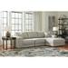 Gray Sectional - Signature Design by Ashley Next-Gen Gaucho 126" Wide Modular Sofa & Chaise Faux Leather/Polyester | 36 H x 126 W x 68 D in | Wayfair