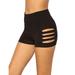 Wyongtao Clearance Under $10.00 Cozy Women Solid Cut Out Hole Hollow Out Sports Casual Cycling Short Pants