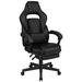 Inbox Zero Adjustabe Faux Leather Swiveling PC & Racing Game Chair Faux Leather in Gray | 51 H x 28 W x 29.25 D in | Wayfair